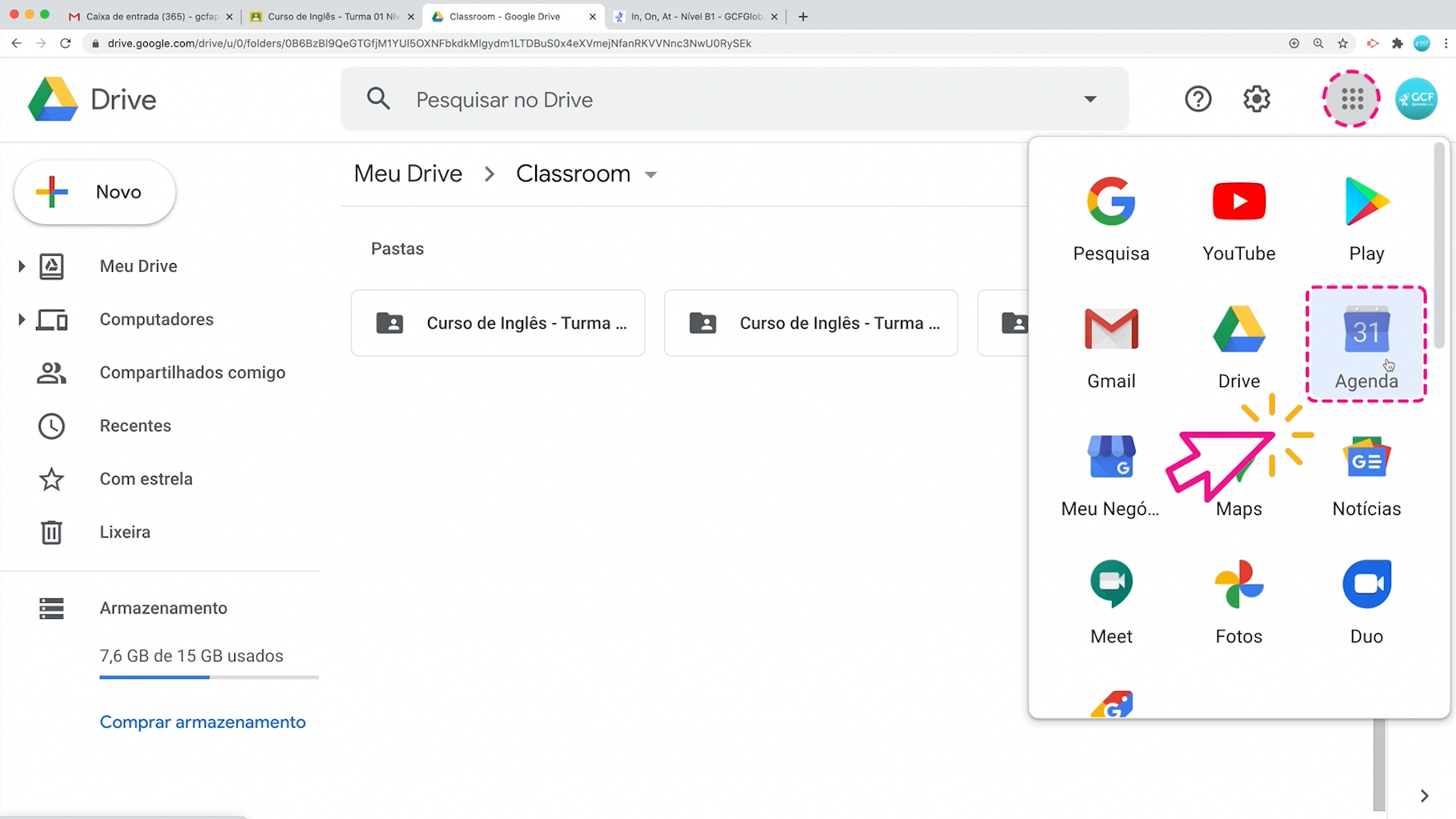 Para que serve o Google Sala de Aula - Google Agenda